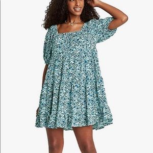 Wild cable blue floral dress